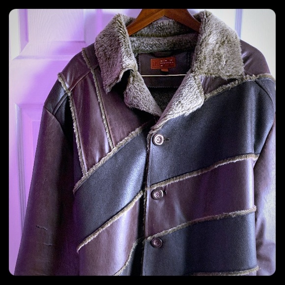 Prestiage Other - Vintage Male Patch multi color Leather Jacket